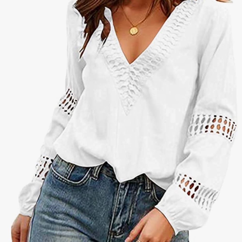 White long sleeve blouse
